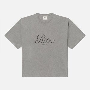 FRAME X Ritz Men's Heather Gray Cropped Relaxed T Shirt